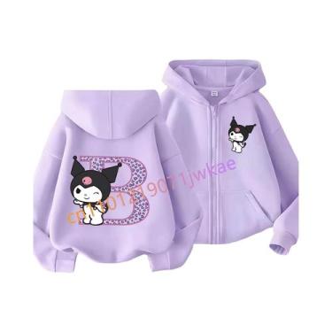 Imagem de Jaqueta Com Capuz Kuromi Para Meninas, Casaco De Princesa Sanrio Com L