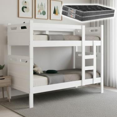 Imagem de Beliche Jaspe com 2 Colchões D20 Premium Robusta Confortável e Versátil que Vira Duas Camas