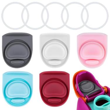 Imagem de BMSQOFD 5 conjuntos de rolhas de vedação de substituição para Owala Freesip 473 ml 947 ml boca de tampa, peças de anel de vedação O de silicone, acessórios de tampa superior de garrafa de água para