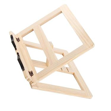 Imagem de Cryfokt Suporte de Livro de Madeira Ajustável para Leitura, Aliviando a Fadiga Visual, para Crianças e Adultos, Material de Pinho da Nova Zelândia (Clipe de Ferro)