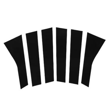 Imagem de aqxreight Guarnição da Tampa do Pilar da Janela Porta do Carro para Substituição Decorativa Painel Externo 2011-2021 (BLACK)