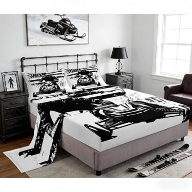 Imagem de Jogo de lençol com lençol de cima, lençol com elástico, lençol com elástico, 2 fronhas, tamanho casal, 4 peças