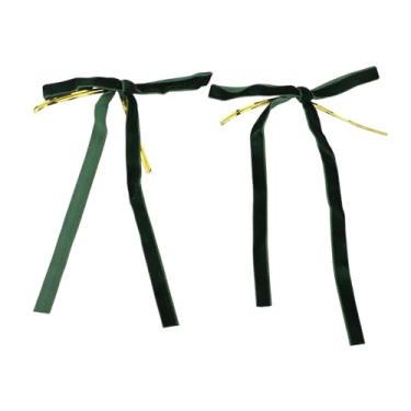 Imagem de TOPINCN 24 Laços de Veludo Dos Pces, Decorações Feitas à Mão da árvore de Natal Com Laço de Ouro para a Guirlanda da Guirlanda do Natal Decoração Casa do Casamento Ao Ar Livre Interno (Verde)