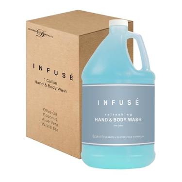 Imagem de 1-Shoppe All-in-Kit Sabonete Líquido Para Mãos/Corpo | Infusão De Chá Branco E Coco Hotel 1 Galão Hotelaria Aluguéis Férias Reabastecer Dispensadores (Galão Único)