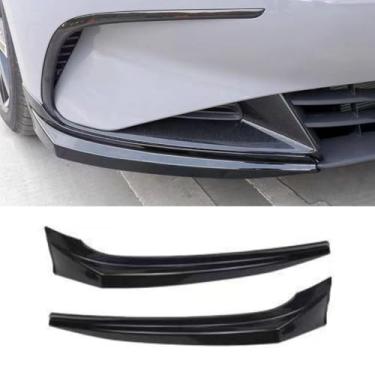 Imagem de Kit de carroceria de spoiler difusor de para-choque dianteiro para carro compatível com Han EV 2023-2025 Protetor de para-choque acessórios de acabamento de canto Tunning (preto brilhante)