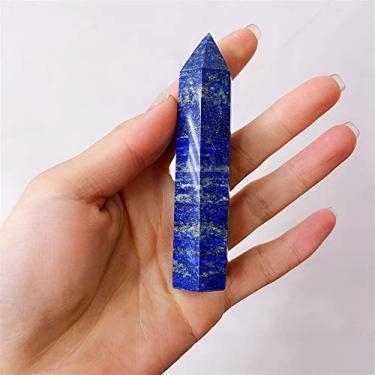 Imagem de Varinha de cristal natural curada de pedra lápis-lazúli quartzo varinha de cristal natural como presente (tamanho: 90 mm-100 mm)