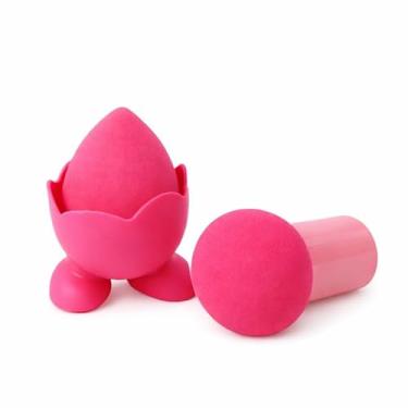 Imagem de Kit Esponjas De Maquiagem Premium – Esponja Formato Cogumelo + Esponja Com Suporte Flor Para Base Corretivo E Acabamento Uniforme Uso Para Maquiadores Profissionais E Iniciantes (Cores Sortidas)