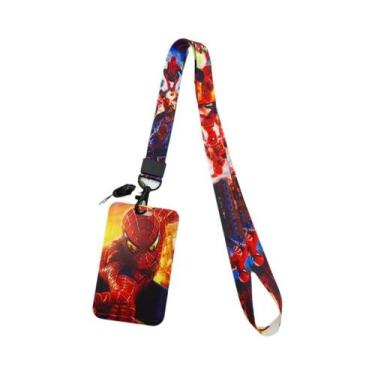 Imagem de Porta-Crachá De Super-Herói Disney Para Meninos, Cordão De Desenho Ani