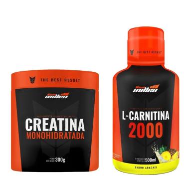 Imagem de Kit Creatina Monohidratada e Aminoácido L Carnitina New Millen-Unissex