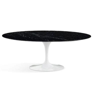 Imagem de Mesa de Jantar Saarinen Oval 137x90 cm Mármore Nero - Personal Moveis 