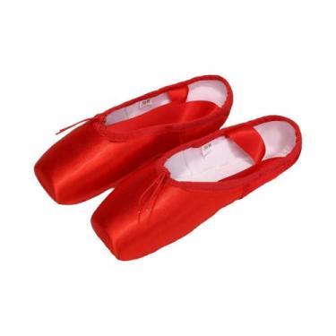 Imagem de Sapatos De Dança Clássicos Para Ballet Com Fitas Para Meninas E Mulher