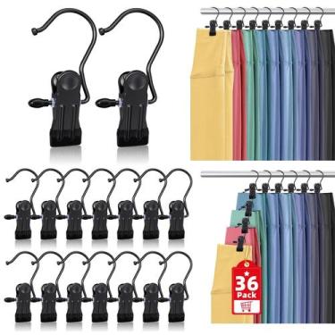 Imagem de Boot Hangers Clips Besslly for Closet, pacote com 36 unidades pretas