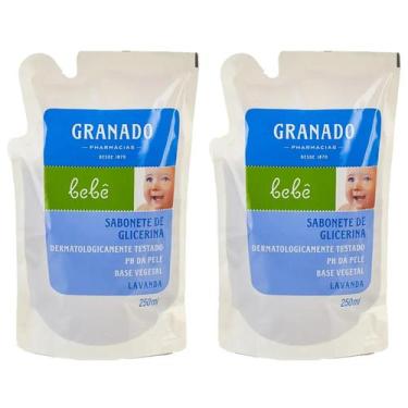 Imagem de Kit Sabonete Granado Líquido de Glicerina Bebê Lavanda 250ml Refil 02 