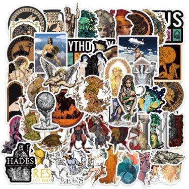 Imagem de Adesivos de vinil impermeável da mitologia grega, 50 unidades - yiweis