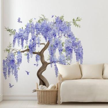 Imagem de Adesivos de parede Creative Wisteria Tree Purple Floral 97x106cm - yiw