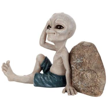 Imagem de Decoração de jardim Alien Sculpture Resin Surfer Dude 28cm - yiweisai