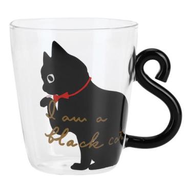 Imagem de Caneca TOPINCN Cat Cup Glass 300mL para café, leite e água