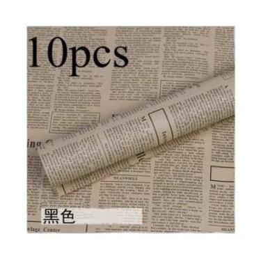 Imagem de Papel Kraft Floral De Girassol Para Buquê, 10 Peças, 50x75, Embalagem 