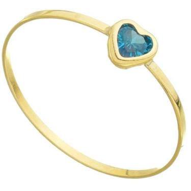 Imagem de Aparador Noivado De Ouro 18k Com Zircônia Anel Coração - DR Jóias, Azu