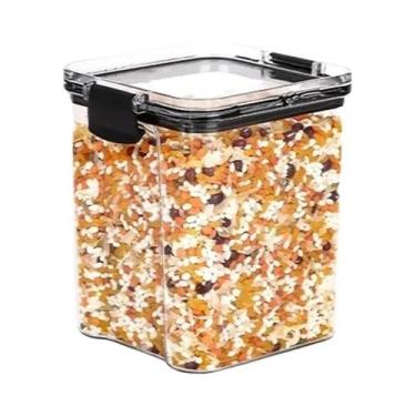 Imagem de Pote De Armazenamento Plástico Hermético, Container Selado Para Grãos 