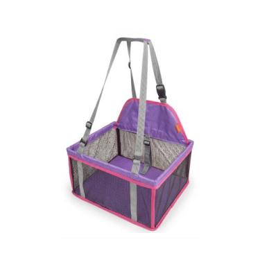 Imagem de Cadeira Pet Carro Até 10Kg Transpet Summer Tubline, Lilás e Rosa