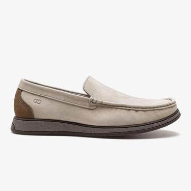 Imagem de Mocassim Masculino Democrata Nash Couro 252301, 39, Bege
