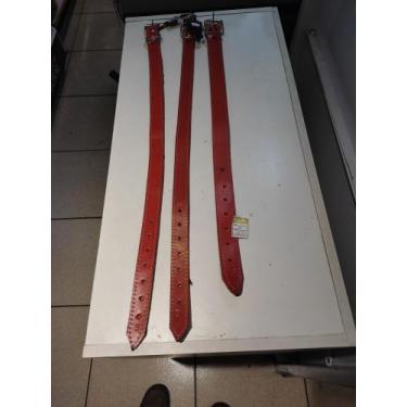 Imagem de Coleira de couro para cachorro - Minas couro, Vermelho, 9