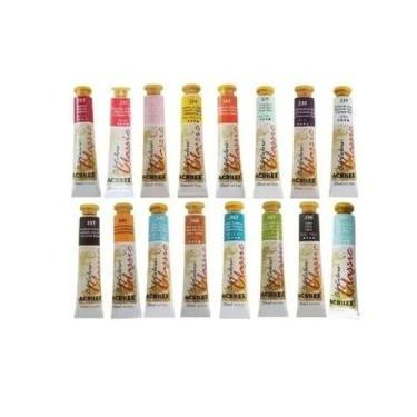Imagem de KIT 16 Tintas A Óleo Oil Colors Classic ACRILEX Bisnaga de 20 ml