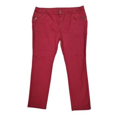 Imagem de Calça Bengaline Feminina Slim Básica Com Elastano Plus Size 50 Ao 56 G