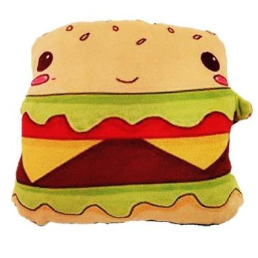 Imagem de Brinquedo pet cachorros Lanche Hamburguer pelúcia sonoro - Adoleta