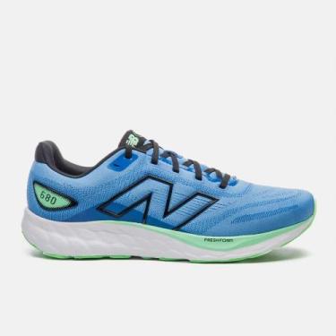 Imagem de Tênis Masculino New Balance Fresh Foam 680V8 - Original, 38, Azul
