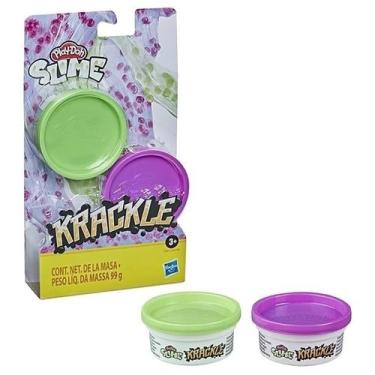 Imagem de Play-Doh Slime Krackle Verde e Roxa - E8788 E8812 - Hasbro