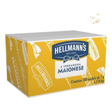 Imagem de Maionese Sachê Hellmanns 7g Caixa Com 168 Unidades