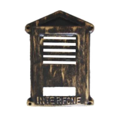 Imagem de Protetor de Interfone Ouro Minas N01 Caixa Alumínio Fundido Ouro Pincelado