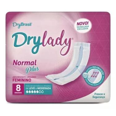Imagem de Absorvente Feminino Dry Lady Urinário Normal Plus Pacote C/8 - Dry Bra