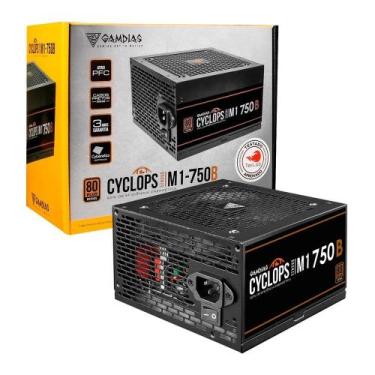 Imagem de Fonte Gamer Gamdias Cyclops M1-750B 750W 80 Plus Bronze PFC Ativo ATX 