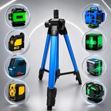 Imagem de Tripé P/ Nível Laser Reforçado Profissional Exbom 1/4 E 5/8