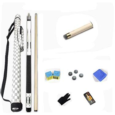 Imagem de LIUHD Conjunto de tacos de sinuca, tacos de Snooker 57 bastões de bilhar artesanais 1/2 de divisão de bilhar de bordo palitos de bilhar personalizados para taco de bilhar em casa, barril, 11,5 mm
