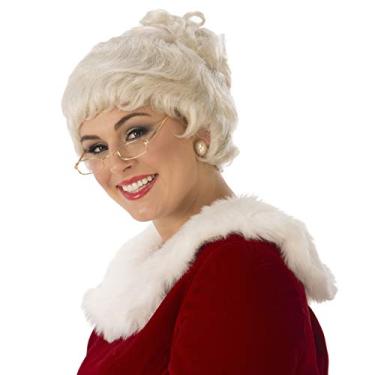 Imagem de Rubie's Peruca feminina Deluxe Mrs. Noel, branca, tamanho único EUA, Branco, tamanho nico
