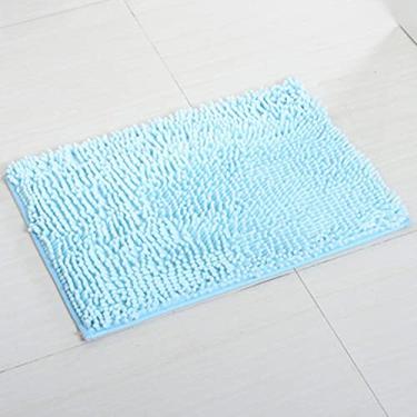 Imagem de Tapete de banheiro de chenille luxuoso, tapete de banho antiderrapante absorvente de água macio tapetes de microfibra Shagggy lavável à máquina, tapete pequeno extragrosso para o chão do chuveiro 16 x 24 polegadas/40 x 60 cm