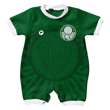Imagem de Macacão Infantil Torcida Baby Palmeiras Curto Estilo Proteção Solar FPU 50+