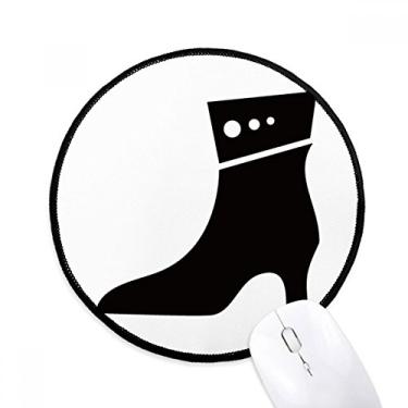 Imagem de Simple Graphics Tapete de mouse de salto alto preto com contorno para computador