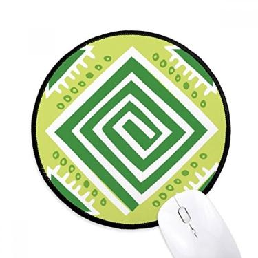 Imagem de DIYthinker Green Squares Totems México Civilização Antiga Mouse Pad Desktop Escritório Tapete Redondo para Computador