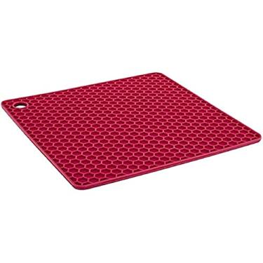 Imagem de Descanso de Panela Quadrado de Silicone Vermelho, SIL3093-VM, Euro Home
