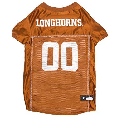 Imagem de Pets First NCAA College Texas Longhorns Jersey de malha para cães e gatos, X-Small. Camisa de cachorro grande licenciada com seu time favorito de futebol/basquete universitário