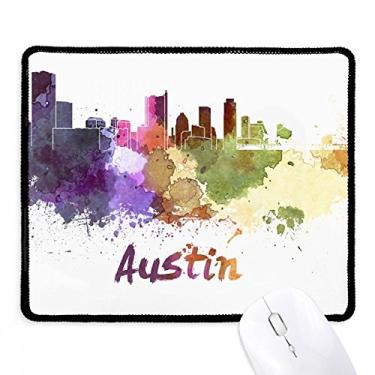 Imagem de Austin America City Mouse pad de borracha para jogos com borda costurada