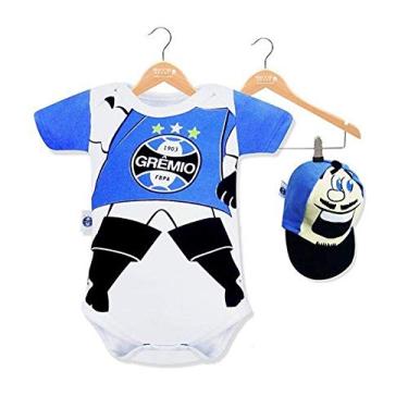Imagem de Body Bebê Grêmio Mascote com Boné Oficial
