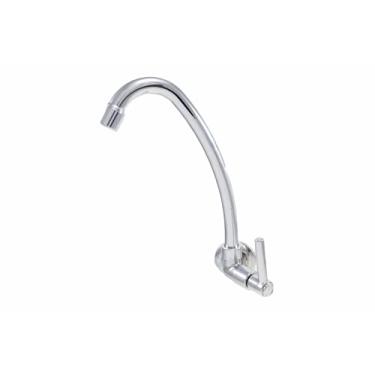 Imagem de Torneira Cozinha De Parede Bica Móvel Alavanca 1/4 V.