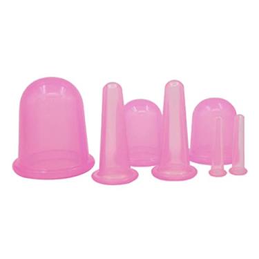 Imagem de dailymall Conjunto com 7 peças grandes ventosas para massagem nos olhos abdômen e abdômen