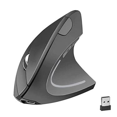 Imagem de SZAMBIT Mouse Ergonômico,2.4G Mouse óptico Vertical Sem Fio,RGB Light,800/1200/1600/2400 DPI, 6 Botões,para Windows XP/7/8/10,Laptop,Desktop,PC,MacBook (prata)